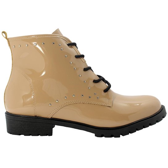 Bota Sua Cia Verniz Feminina - Bege