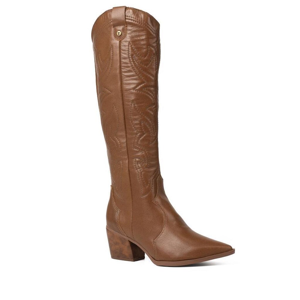 Bota Tanara Western Em Couro Feminina T9631