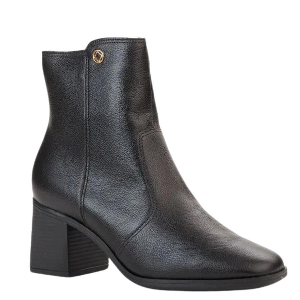Bota Térmica Feminina Bebecê Couro Legítimo Salto Alto Bloco