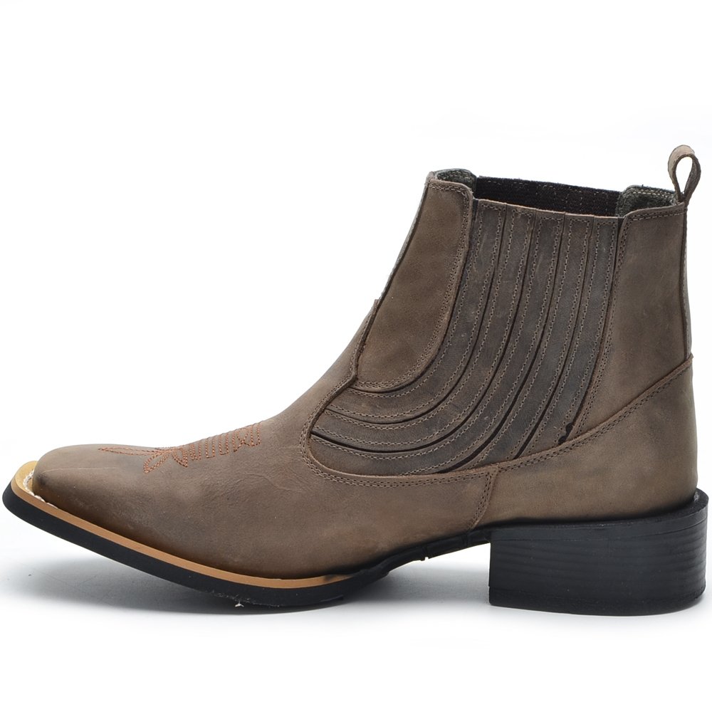 bota masculina bico quadrado cano curto