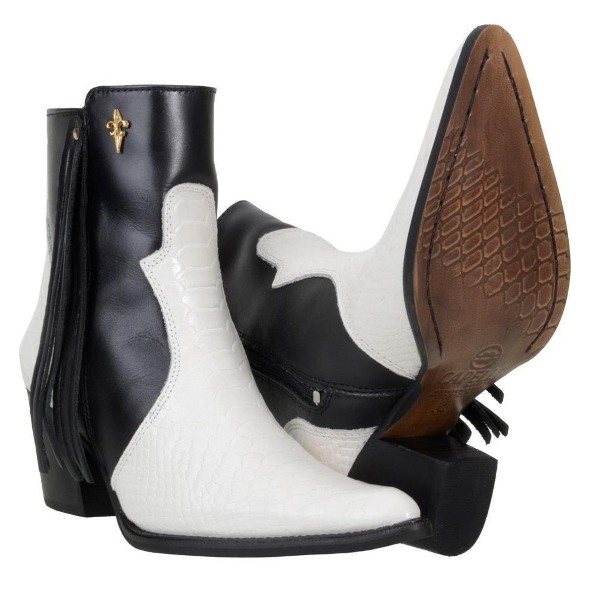 Bota Texana Capelli Couro Feminina Cano Médio Conforto Menor preço em Bota Texana Capelli Couro Feminina Cano Médio Conforto