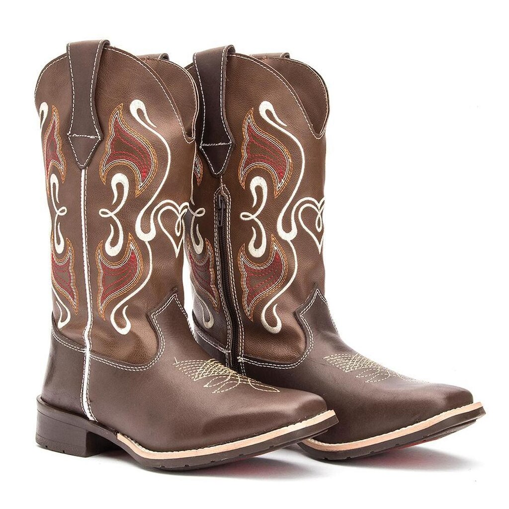 Bota Texana Feminina Casual Passeio Trabalho Festa Conforto