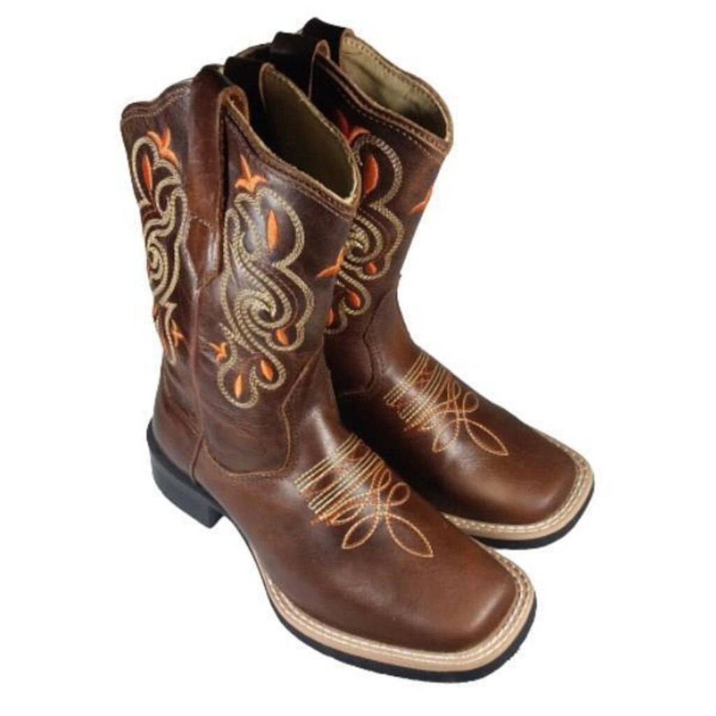 Bota Texana LF Horse Couro Fossil Country Feminino