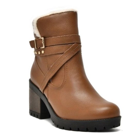 Bota Via Marte 23-8906-01 Forrada Lã Pelinho Feminina Zattini