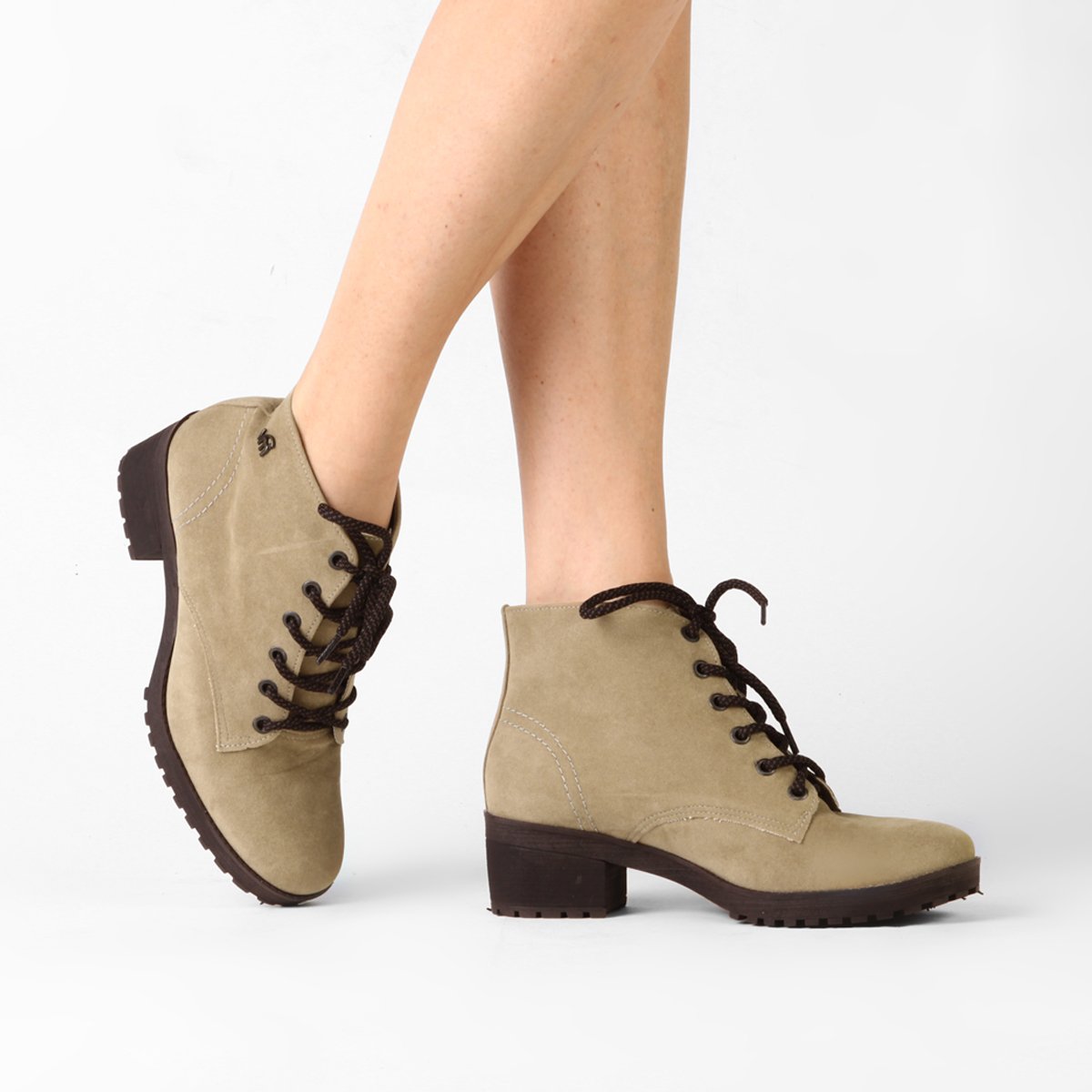 Bota Feminina Coturno Via Marte - 217002 BEGE 34 - GLAMI.com.br