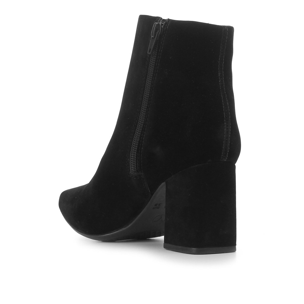 bota feminina bico fino salto grosso