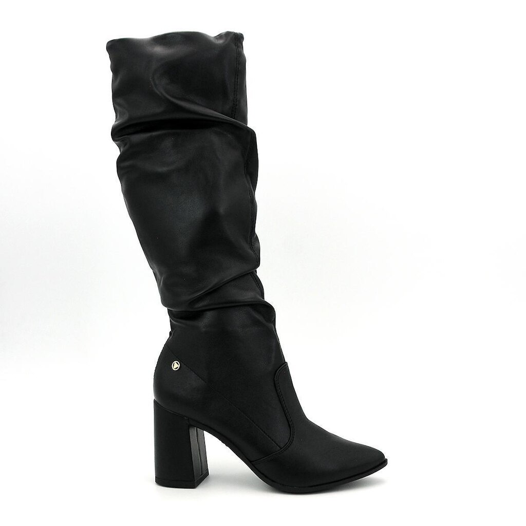 Bota Via Uno Original 954005 Cano Longo Salto Grosso Feminino