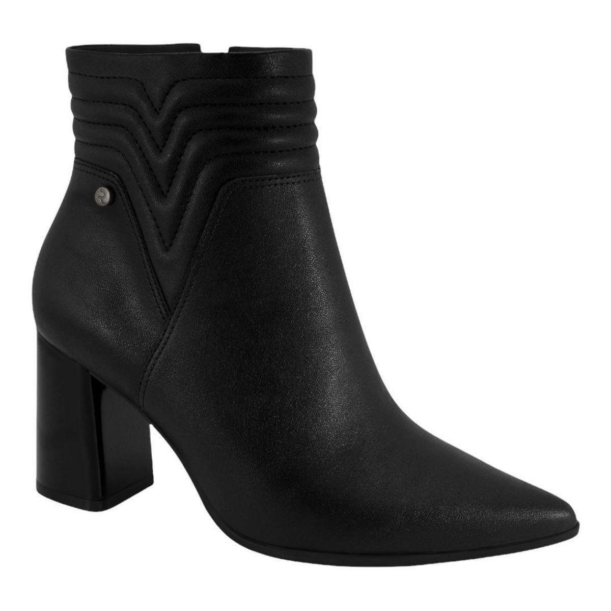 Bota Vizzano Cano MΓ©dio Bota Cano Alto Com Salto Grosso Bota