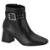 Bota Vizzano 3098.103 Salto Bloco Cano Curto Feminina - Preto