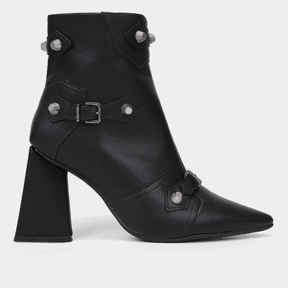 Bota Vizzano Bico Fino Cano Curto Feminina - Feminino