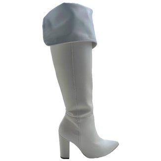 Bota Vizzano Cano Longo Over Bico Fino Salto Bloco Cor:;Tamanho:33;Gênero:Feminino