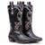 Bota Western Country Preta Bordada - Preto