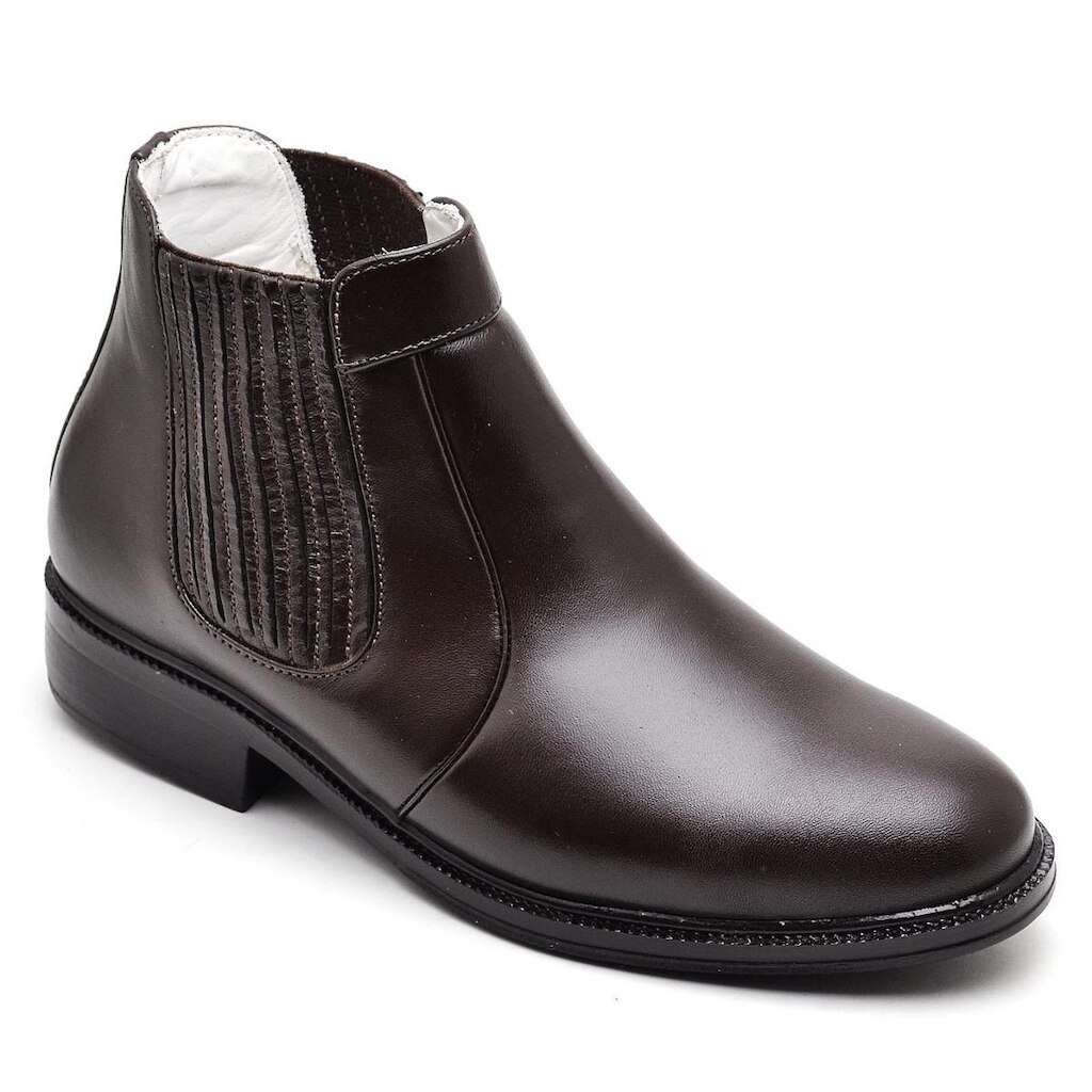 Botina Casual Conforto Couro De Carneiro Masculino