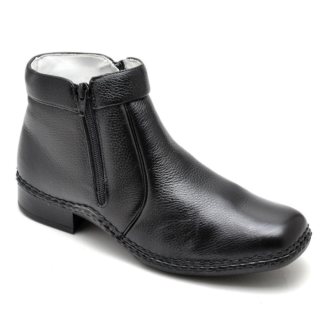 Botina Casual Conforto Couro Masculina