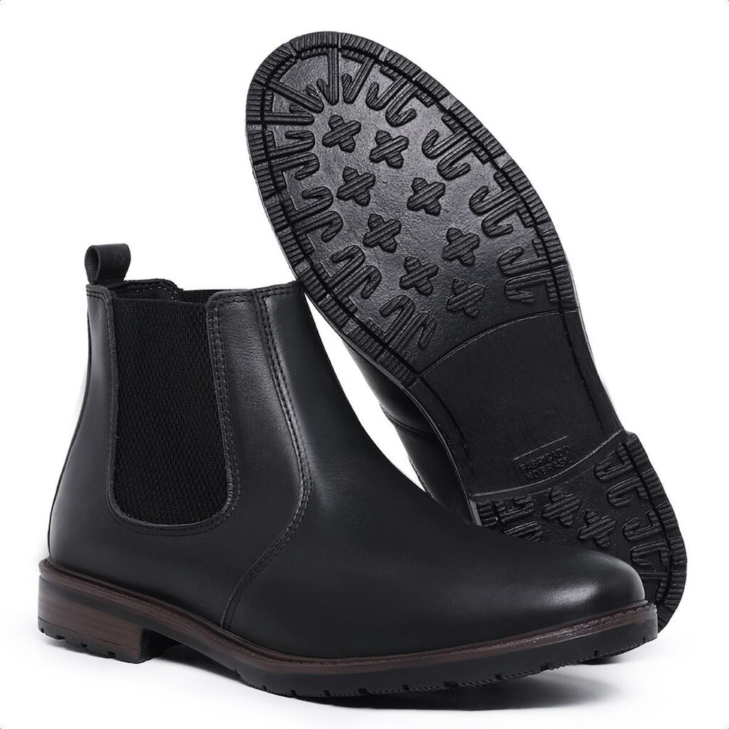 Botina Chelsea Masculina Bota Couro Cano Curto Macia Trabalhar Sair Roça 535