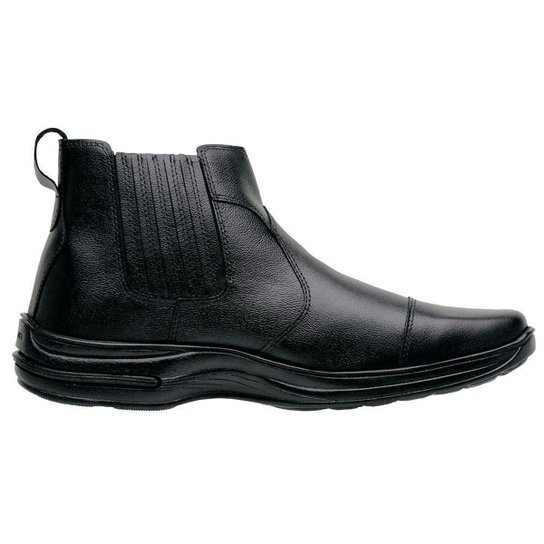 Botina Masculina Couro Elástico Tradicional Confortável
