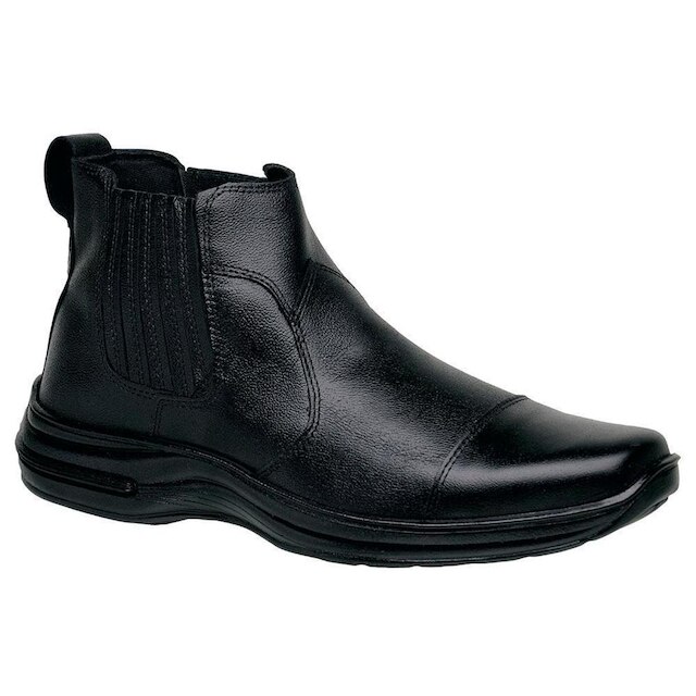 Botina Masculina Couro Elástico Tradicional Confortável