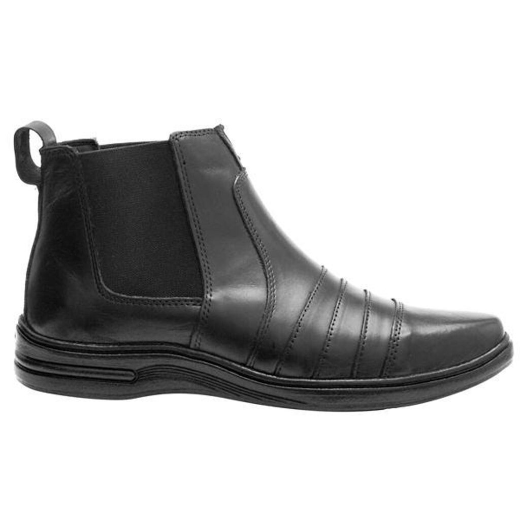 Botina Masculina Couro Solado Antiderrapante Anatômica Casual Esportiva Agro Antiderrapante