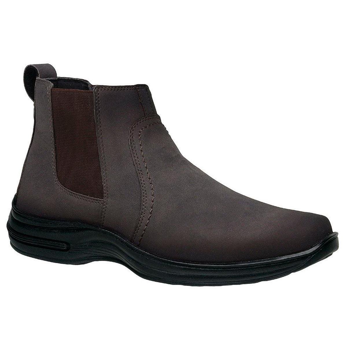 Botina Masculina Social Bota Macia e Confortável Couro Legitimo SLZ8013 Menor preço em Botina Masculina Social Bota Macia e Confortável Couro Legitimo SLZ8013