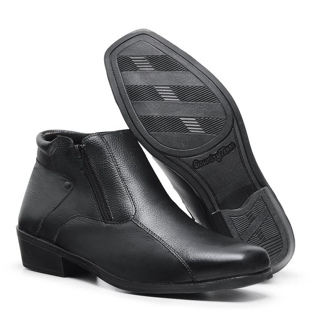 Botina Masculina urbana social Couro SCH 202