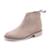BOTINA OLIVEIRA REF 043 BICO QUADRADO - Bege