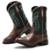 botina texana bota masculina country rodeio - Marrom+Verde
