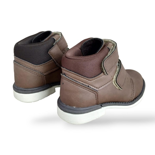 Botinha Coturno Infantil Menino Kidy Max Castanho e Marrom