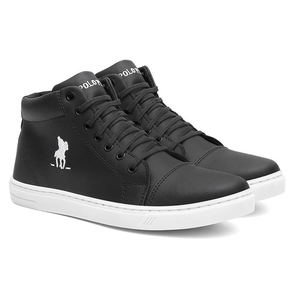 Botinha Tênis Casual Sola Reta Masculino Cano Médio 05