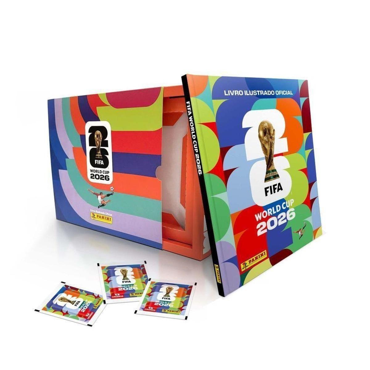 Box Gaveta Álbum de Figurinhas Capa Dura Copa do Mundo FIFA 2026 EUA 60 Pacotes de Figurinhas Panini Menor preço em Box Gaveta Álbum de Figurinhas Capa Dura Copa do Mundo FIFA 2026 EUA 60 Pacotes de Figurinhas Panini