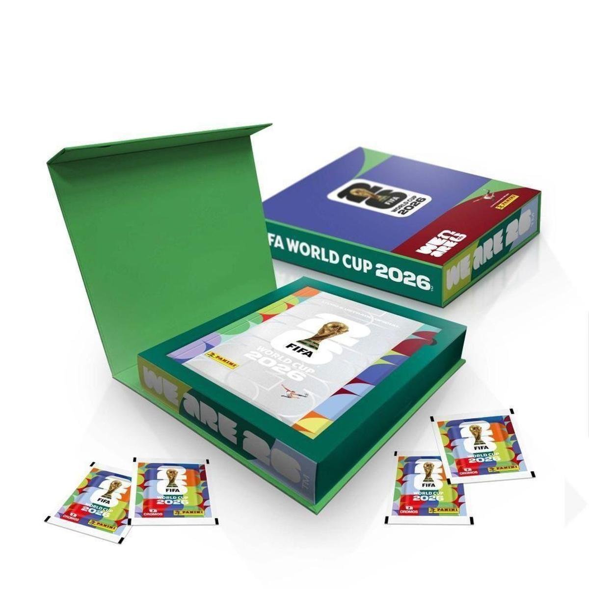 Box Premium Álbum de Figurinhas Capa Dura Copa do Mundo FIFA2026 EUA 50 Pacotes Figurinhas Panini Menor preço em Box Premium Álbum de Figurinhas Capa Dura Copa do Mundo FIFA2026 EUA 50 Pacotes Figurinhas Panini