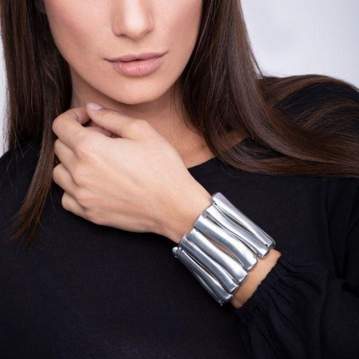 Bracelete Vestopazzo Largo Feminino - Prata