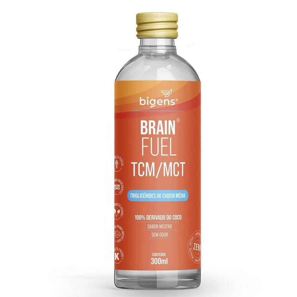 Brain Fuel TCM/MCT Triglicérides 100% do Coco 300ml - Bigens