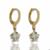 Brinco Argolinha de Encaixe Estrela de Zirconia Banhado Ouro 18k Semijoia - Dourado