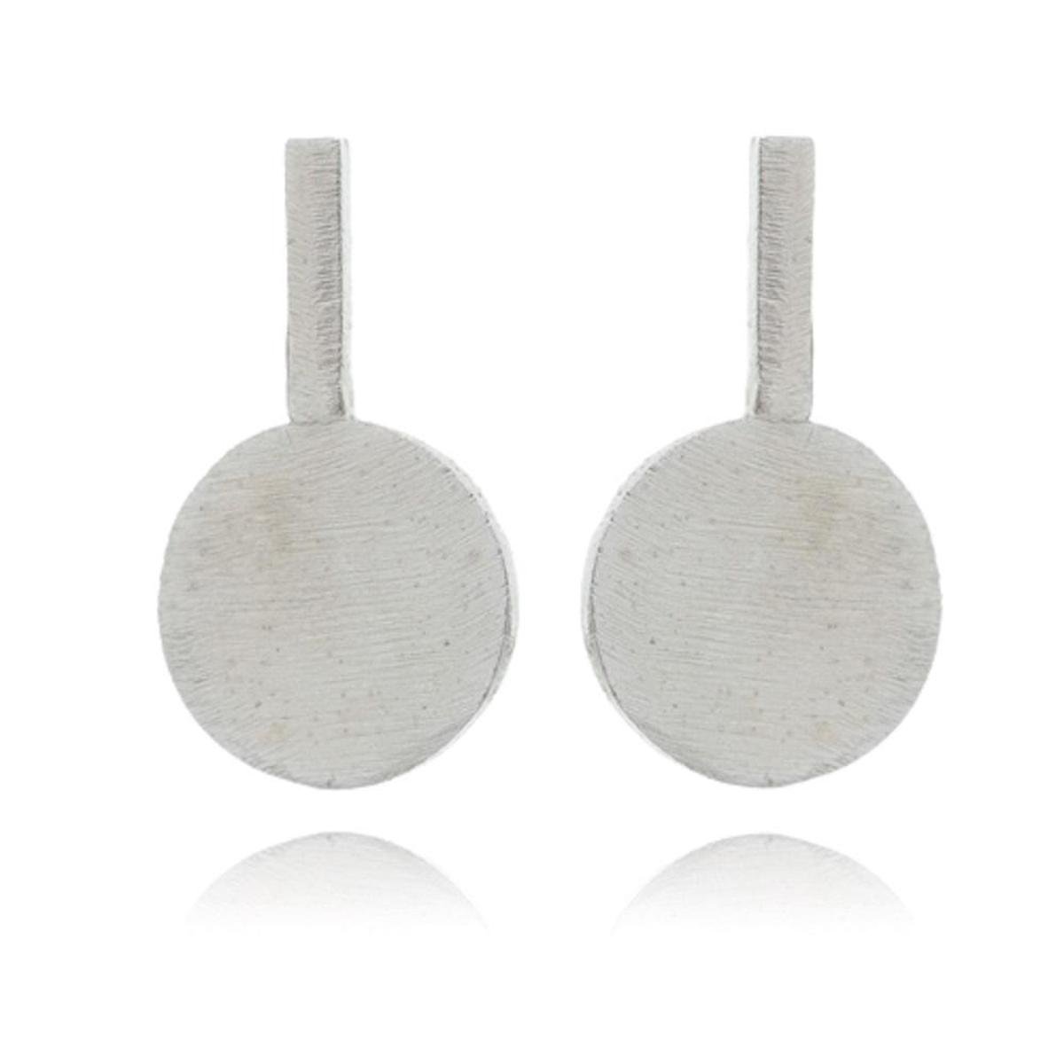 Brinco Artesanal Catena Lua Mia Joias - Semijoia Artesanal Folheada A Ródio Branco Feminino - Prata Menor preço em Brinco Artesanal Catena Lua Mia Joias - Semijoia Artesanal Folheada A Ródio Branco Feminino - Prata