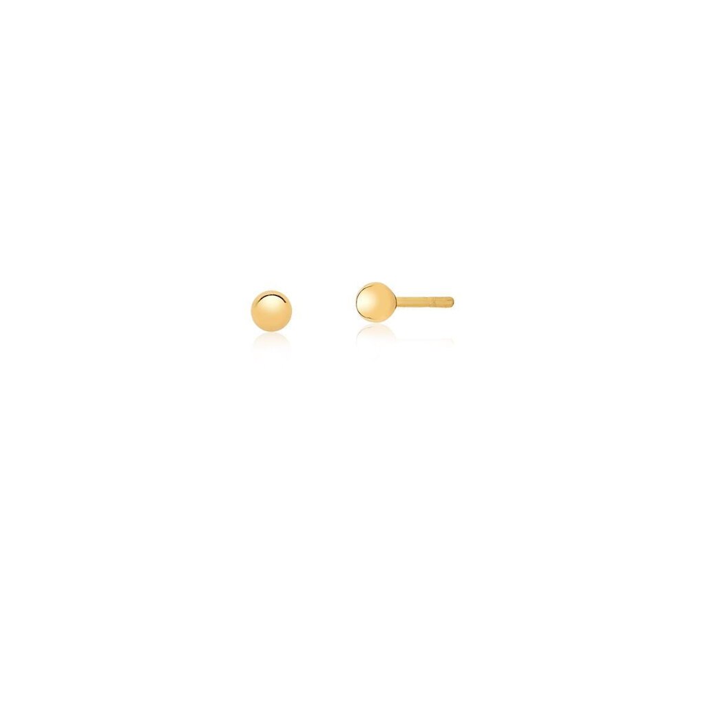 Brinco Banhado a Ouro Liso Bola 4MM