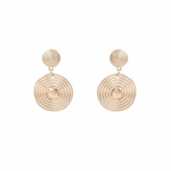 Brinco Bijoulux Mandala Folheado a Ouro 18K - Dourado