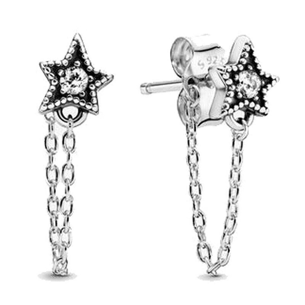 Brinco de Prata Estrela Cadente