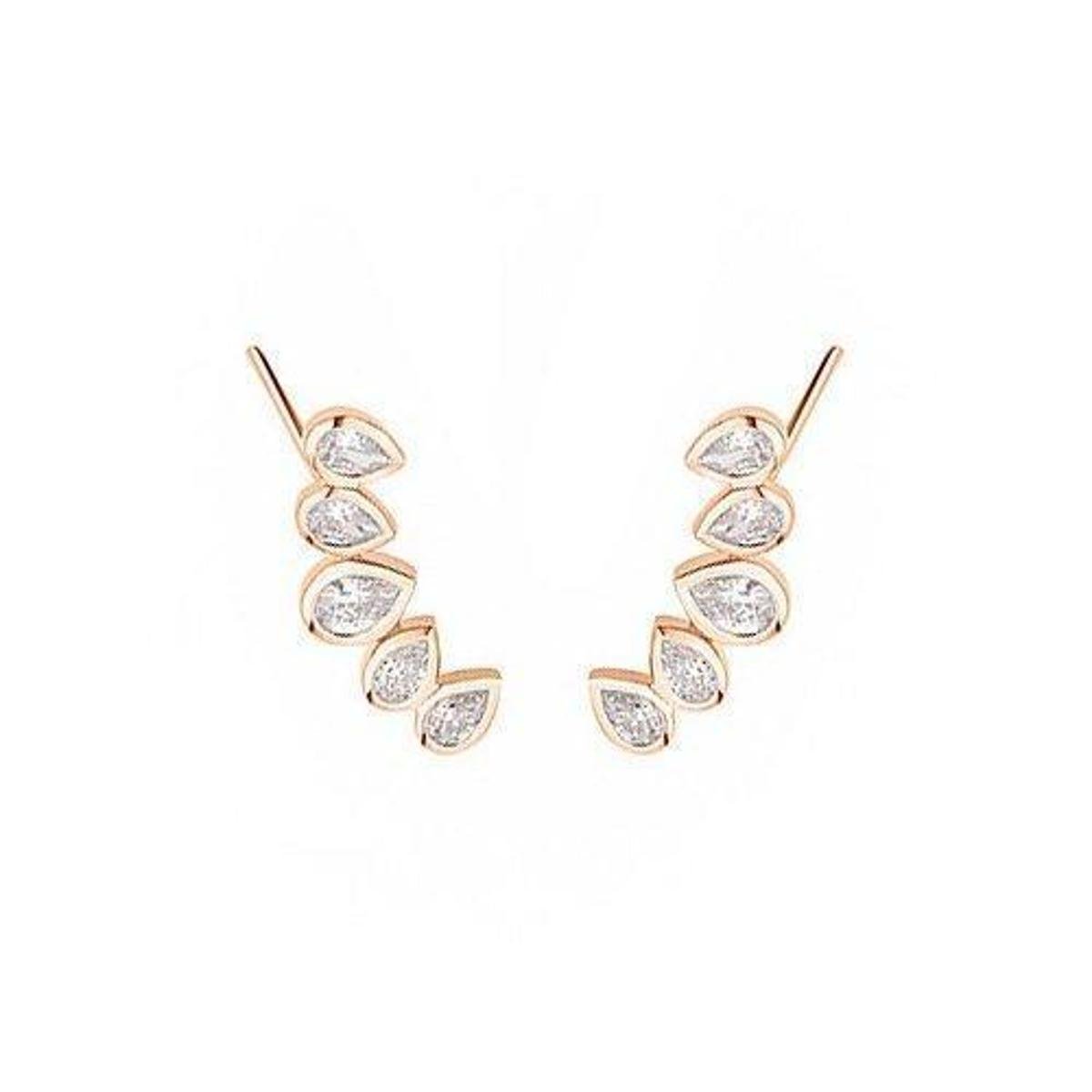 Brinco Life My Rose Topázios Com Banho Ouro Rosé - Rosê Menor preço em Brinco Life My Rose Topázios Com Banho Ouro Rosé - Rosê
