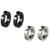 Brinco Masculino de Pressão de Argola 9mm Lisa - PAR - Prata