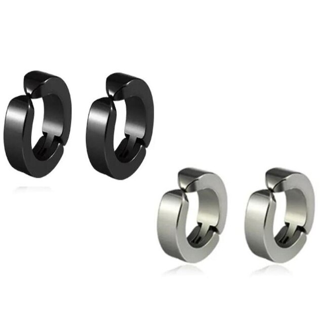 Brinco Masculino de Pressão de Argola 9mm Lisa - PAR