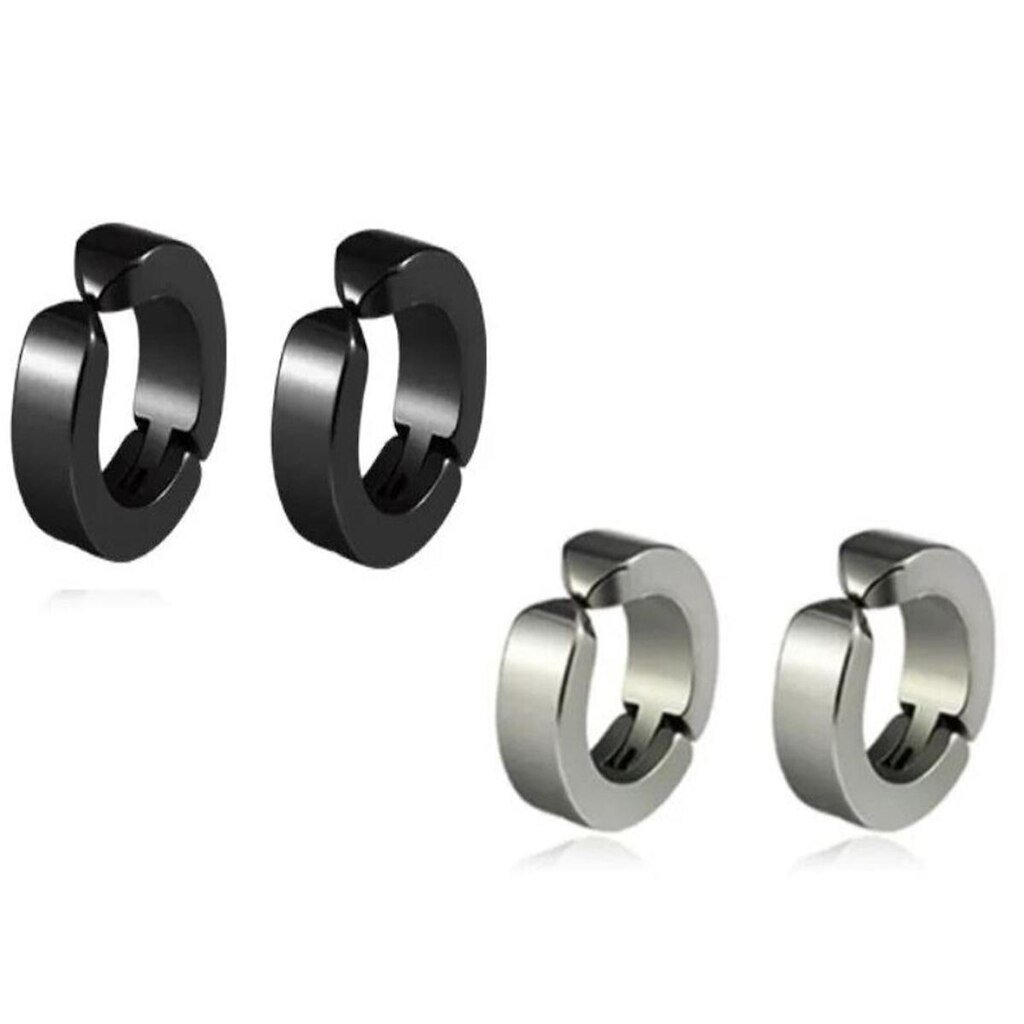 Brinco Masculino de Pressão de Argola 9mm Lisa - PAR