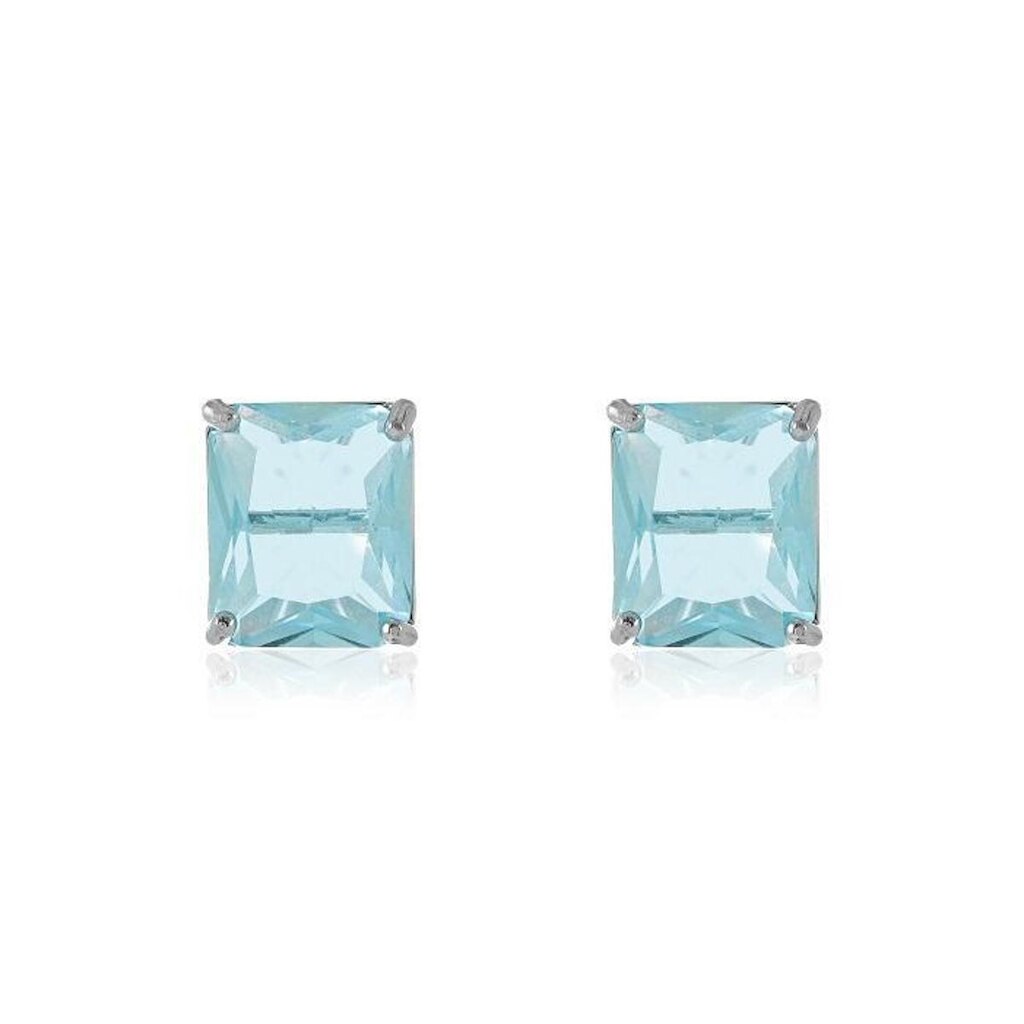 Brinco Retangular Aquamarine