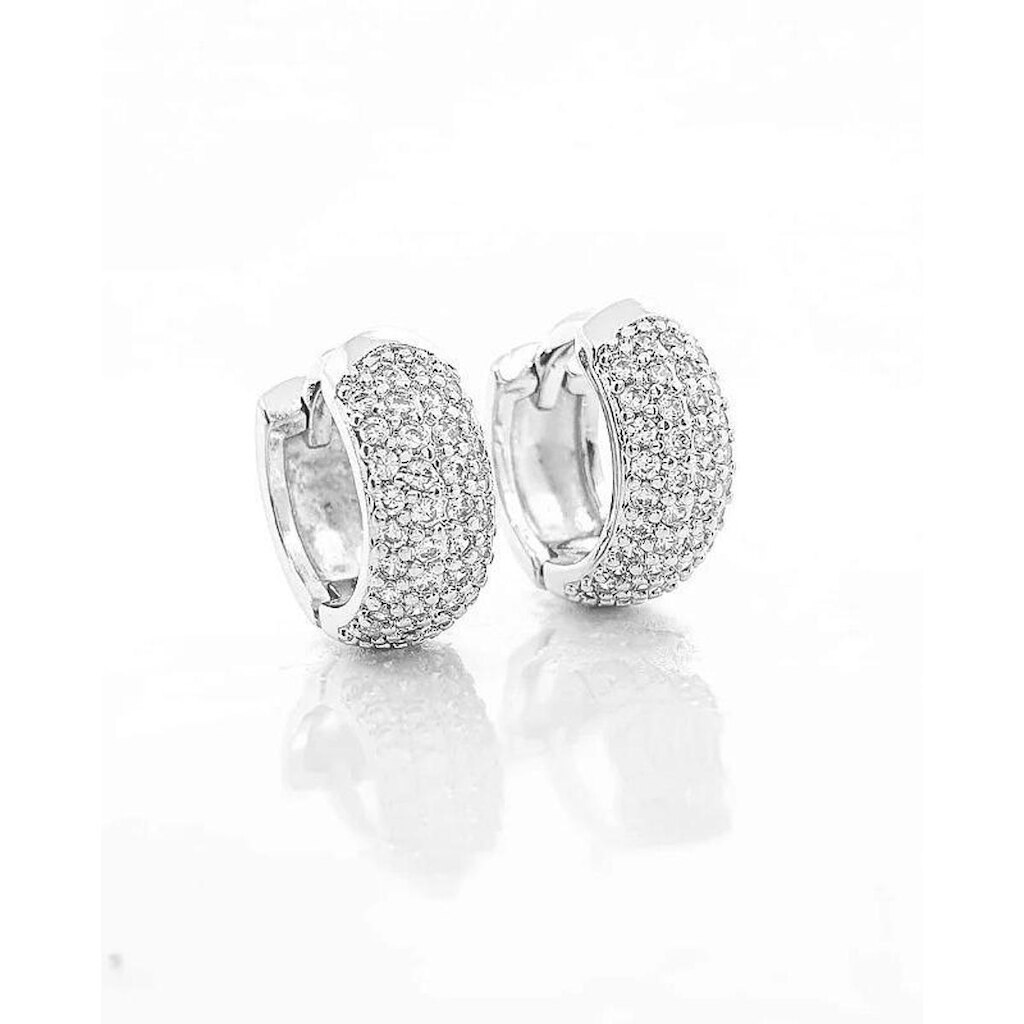 Brinco Rich Young Cravejado Argola Prata