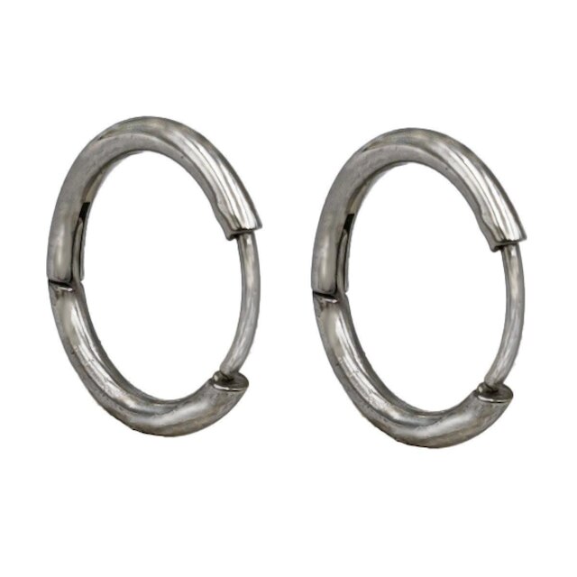 Brincos Argola Fina 10mm Masculino Feminino Articulada Pequeno 1 par