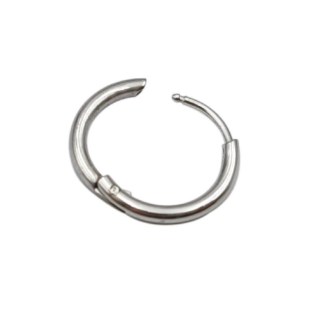 Brincos Argola Fina 10mm Masculino Feminino Articulada Pequeno 1 par
