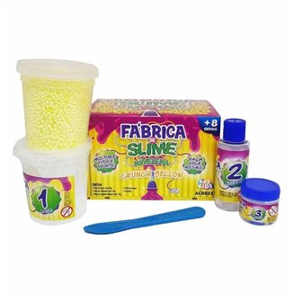 Brinquedo Fabrica de Slime Kimeleka Crunch Yellow Acrilex