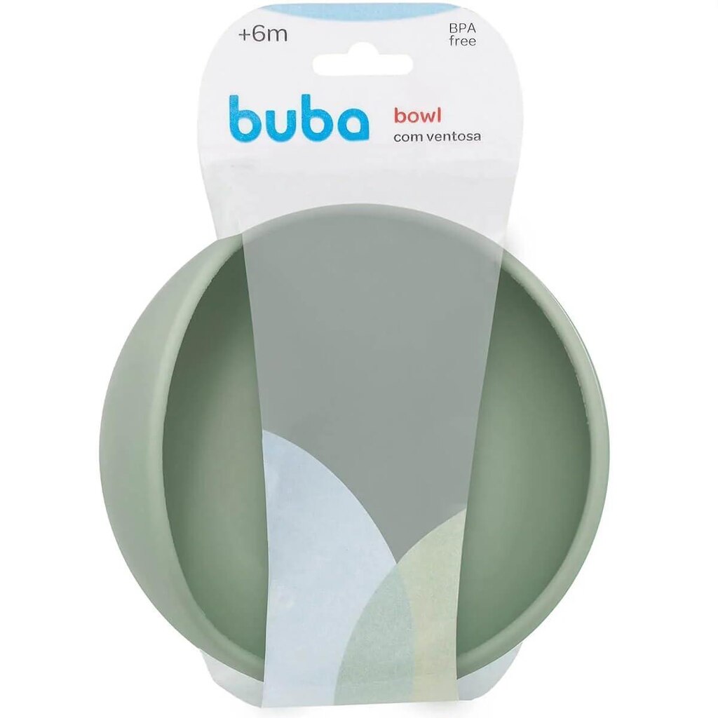 Buba Bowl Em Silicone Com Ventosa Verde