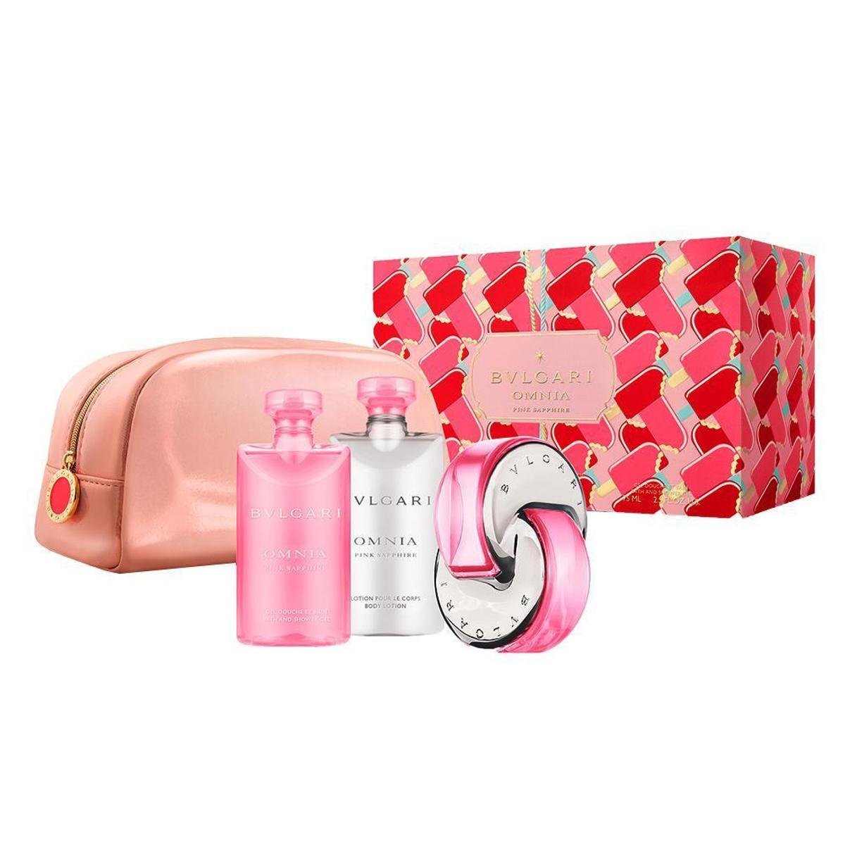 Bvlgari Omnia Pink Sapphire Kit - EDT + Gel de Banho + Loção