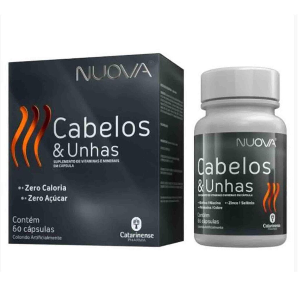 Cabelos E Unhas Nuova - 60 Cápsulas - Catarinense Pharma