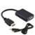 Cabo Adaptador HDMI Macho para VGA Fêmea + P2 MD9 - 7108 - Preto